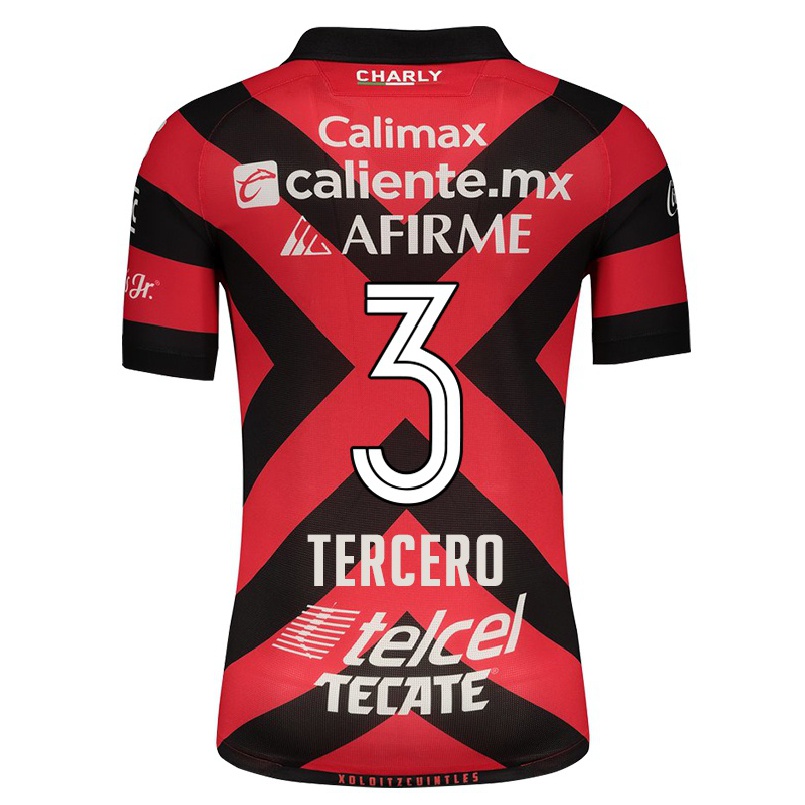 Herren Fußball Eduardo Tercero #3 Rot Schwarz Heimtrikot Trikot 2021/22 T-shirt