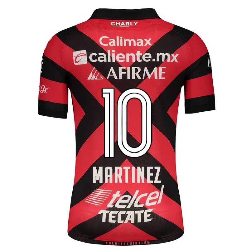Herren Fußball Fidel Martinez #10 Rot Schwarz Heimtrikot Trikot 2021/22 T-shirt