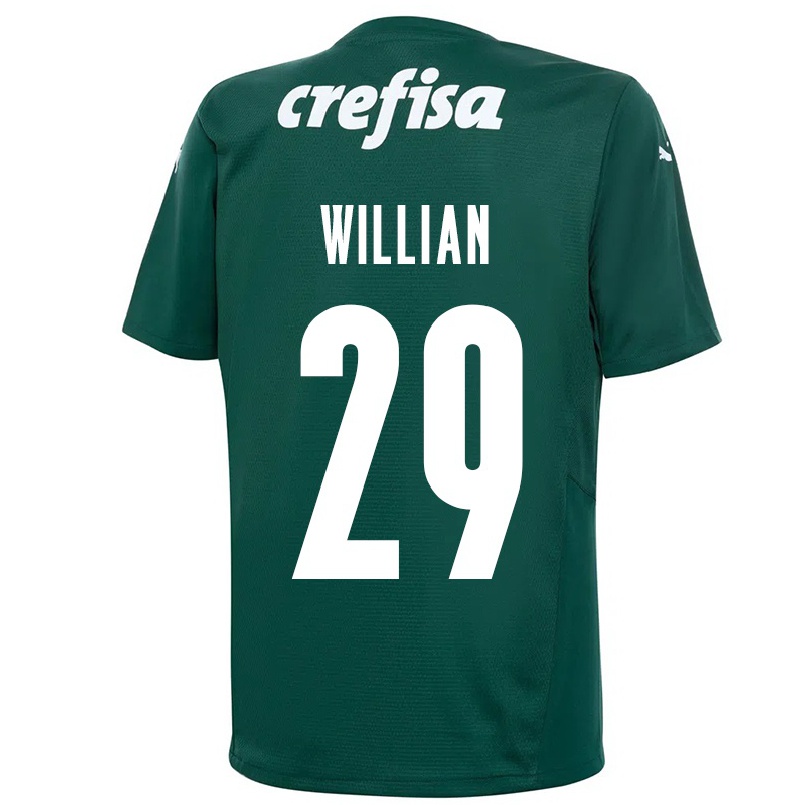 Herren Fußball Willian #29 Dunkelgrün Heimtrikot Trikot 2021/22 T-shirt