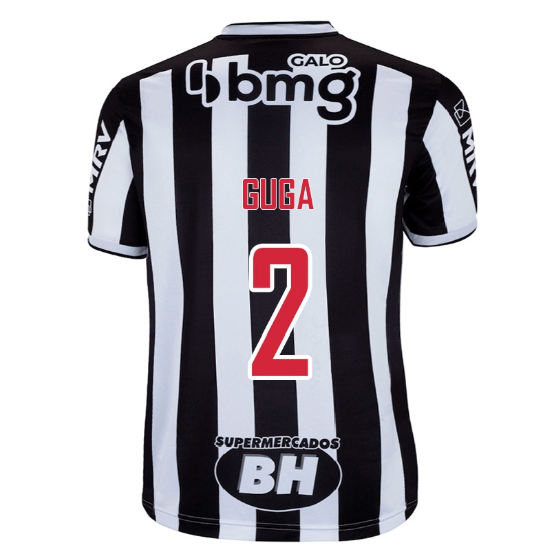 Herren Fußball Guga #2 Weiß Schwarz Heimtrikot Trikot 2021/22 T-shirt