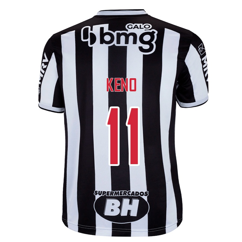 Herren Fußball Keno #11 Weiß Schwarz Heimtrikot Trikot 2021/22 T-shirt