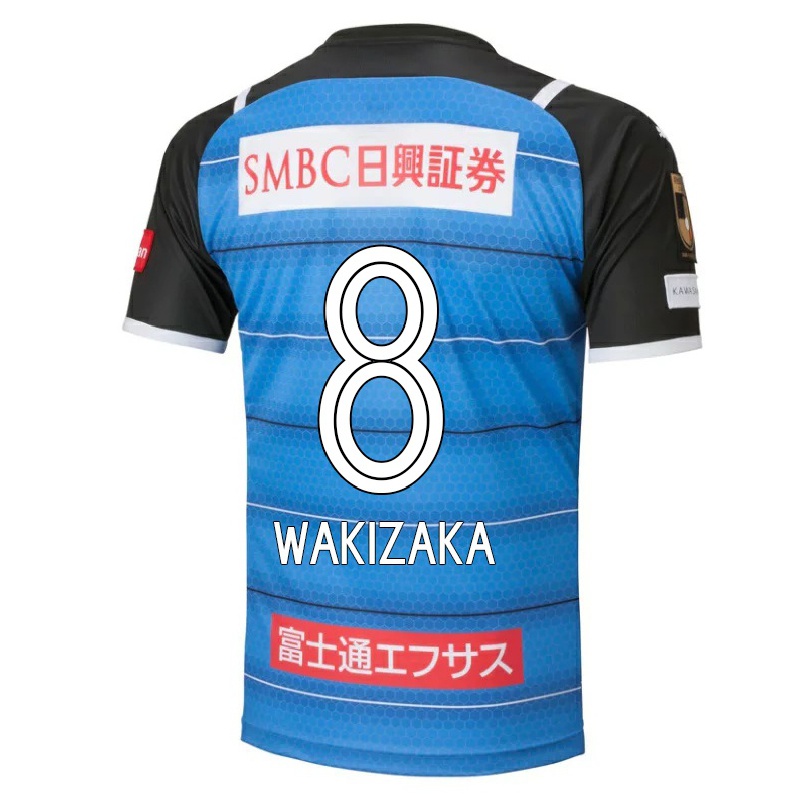 Herren Fußball Yasuto Wakizaka #8 Blau Heimtrikot Trikot 2021/22 T-shirt