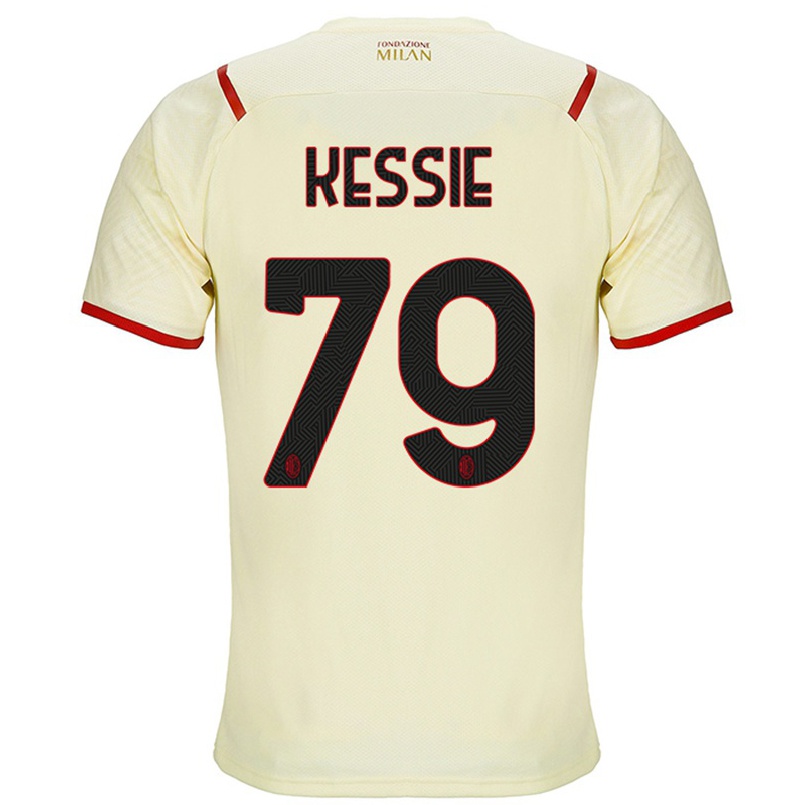 Herren Fußball Franck Kessie #79 Sekt Auswärtstrikot Trikot 2021/22 T-shirt