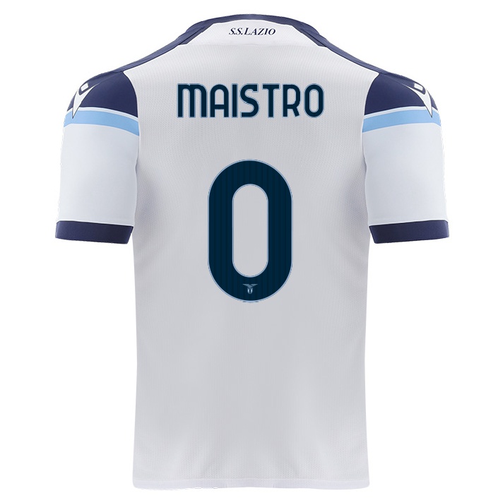 Herren Fußball Fabio Maistro #0 Weiß Auswärtstrikot Trikot 2021/22 T-shirt