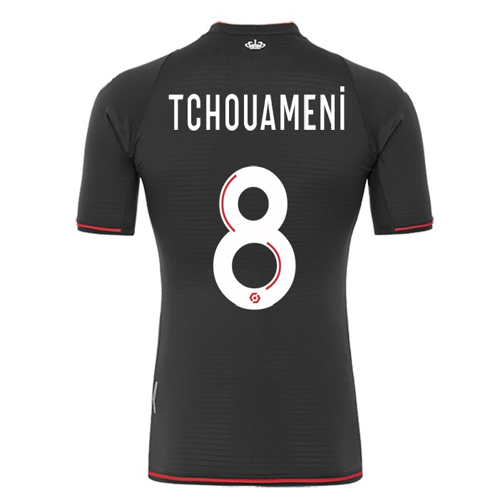 Herren Fußball Aurelien Tchouameni #8 Schwarz Auswärtstrikot Trikot 2021/22 T-shirt