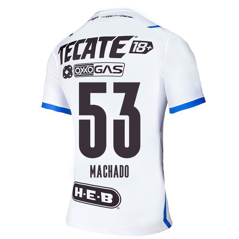 Herren Fußball Juan Machado #53 Blau Weiss Auswärtstrikot Trikot 2021/22 T-shirt