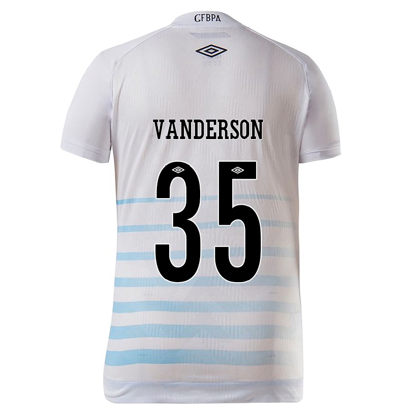 Herren Fußball Vanderson #35 Weiß Blau Auswärtstrikot Trikot 2021/22 T-shirt