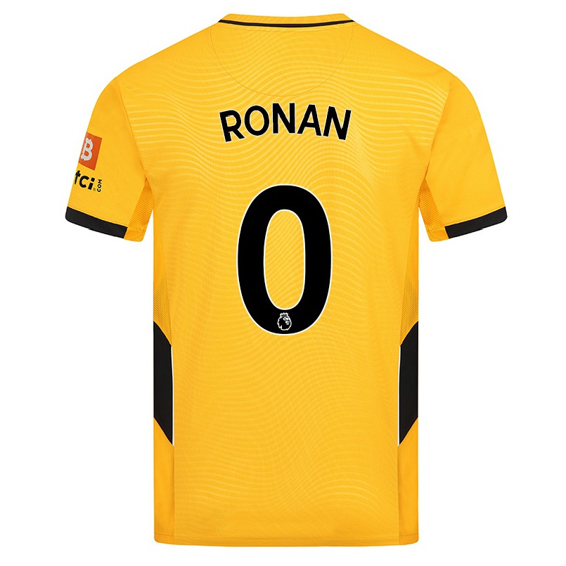 Herren Fußball Connor Ronan #0 Gelb Heimtrikot Trikot 2021/22 T-shirt