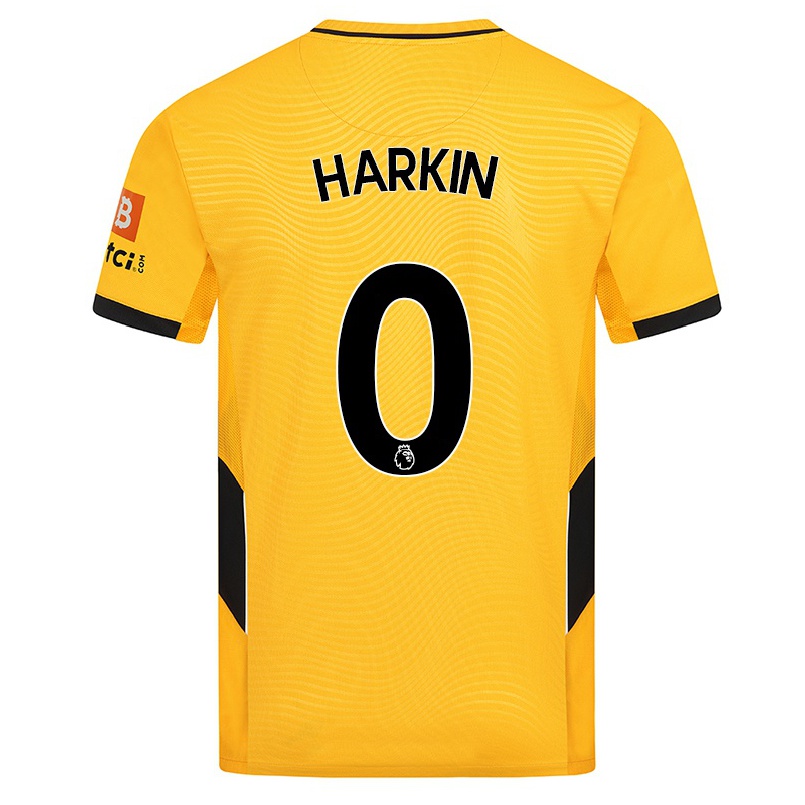 Herren Fußball Lee Harkin #0 Gelb Heimtrikot Trikot 2021/22 T-shirt