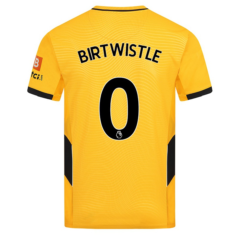 Herren Fußball Harry Birtwistle #0 Gelb Heimtrikot Trikot 2021/22 T-shirt