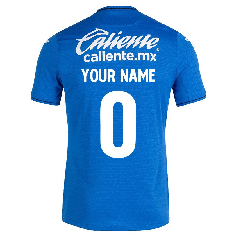 Herren Fußball Dein Name #0 Dunkelblau Heimtrikot Trikot 2021/22 T-shirt