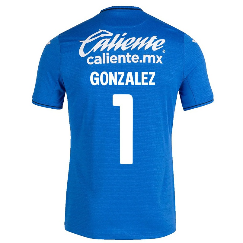 Herren Fußball Itzayana Gonzalez #1 Dunkelblau Heimtrikot Trikot 2021/22 T-shirt