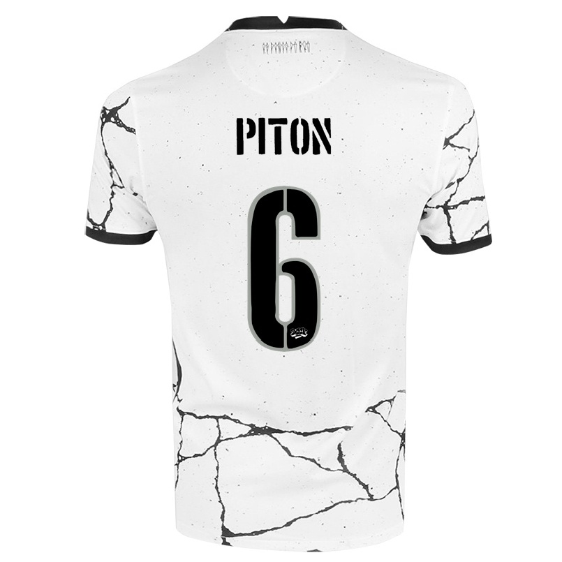 Herren Fußball Lucas Piton #6 Weiß Heimtrikot Trikot 2021/22 T-shirt