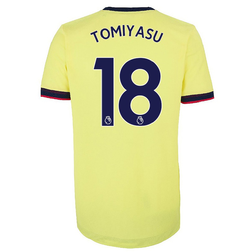Herren Fußball Takehiro Tomiyasu #18 Rot Weiß Heimtrikot Trikot 2021/22 T-shirt