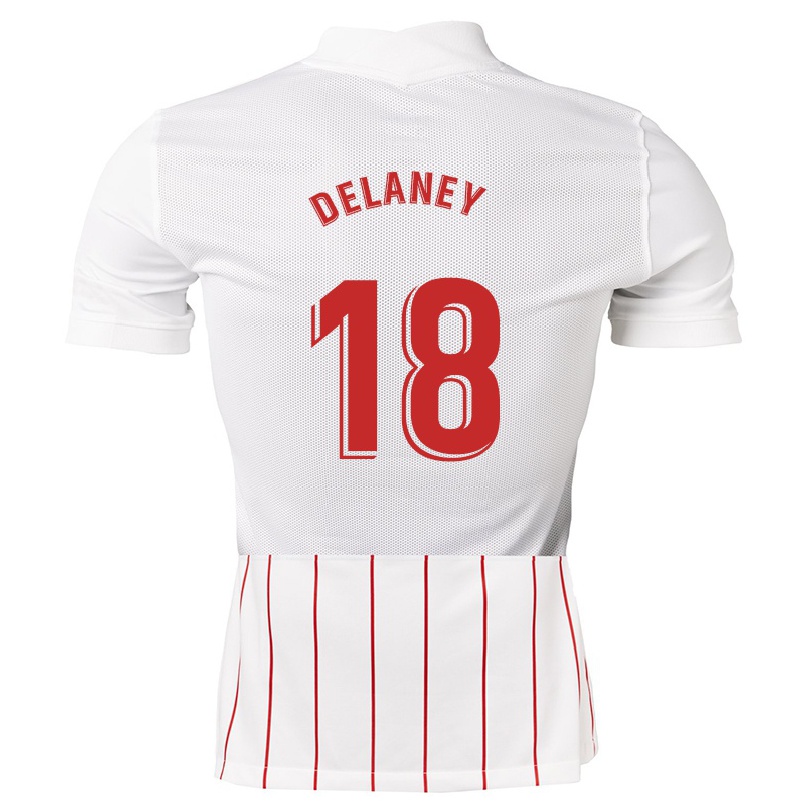 Herren Fußball Thomas Delaney #18 Weiß Heimtrikot Trikot 2021/22 T-shirt