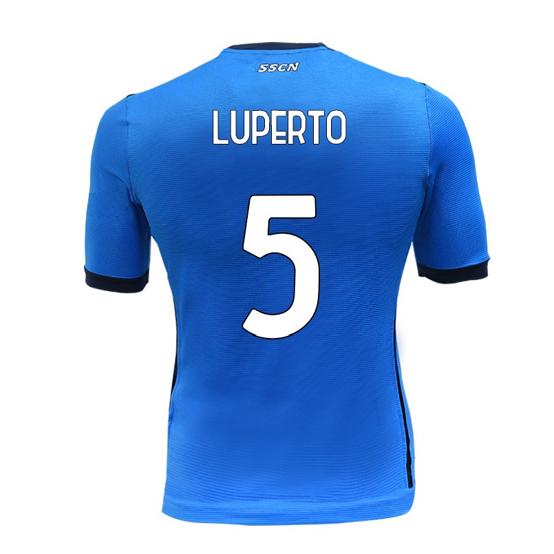 Herren Fußball Sebastiano Luperto #5 Blau Heimtrikot Trikot 2021/22 T-shirt