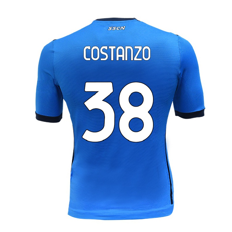 Herren Fußball Davide Costanzo #38 Blau Heimtrikot Trikot 2021/22 T-shirt