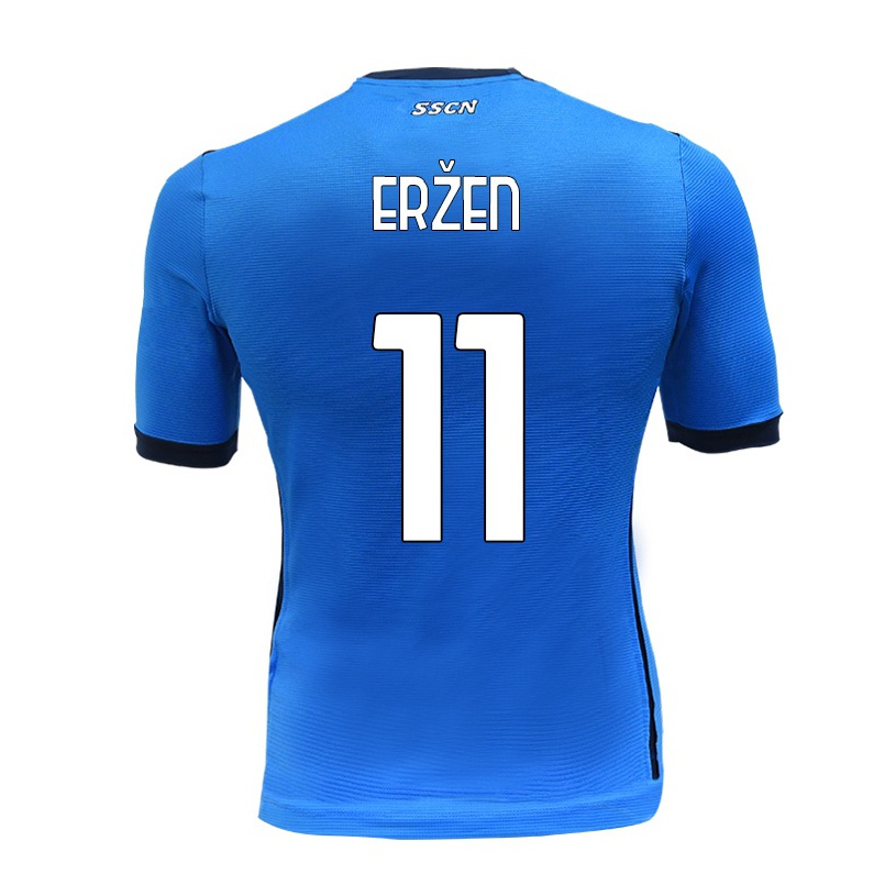 Herren Fußball Kaja Erzen #11 Blau Heimtrikot Trikot 2021/22 T-shirt
