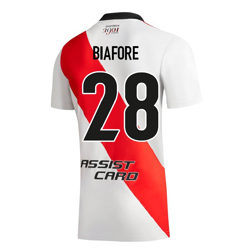 Herren Fußball Felipe Pena Biafore #28 Weiß Heimtrikot Trikot 2021/22 T-shirt