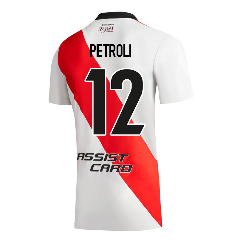 Herren Fußball Franco Petroli #12 Weiß Heimtrikot Trikot 2021/22 T-shirt