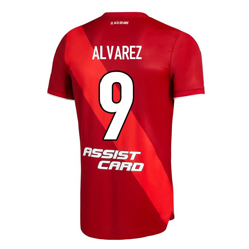 Herren Fußball Julian Alvarez #9 Rot Auswärtstrikot Trikot 2021/22 T-shirt