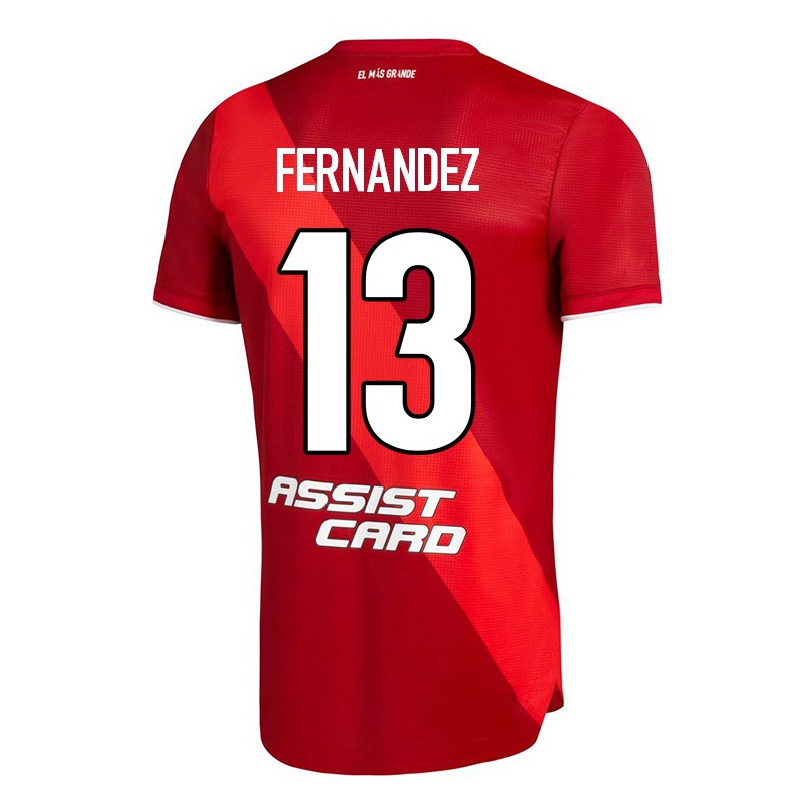 Herren Fußball Enzo Fernandez #13 Rot Auswärtstrikot Trikot 2021/22 T-shirt