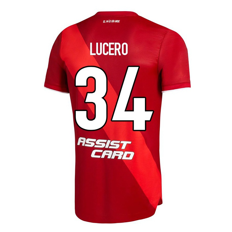 Herren Fußball Daniel Lucero #34 Rot Auswärtstrikot Trikot 2021/22 T-shirt