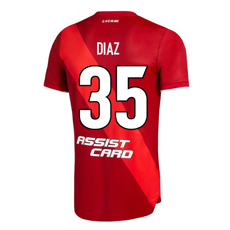Herren Fußball Leonardo Diaz #35 Rot Auswärtstrikot Trikot 2021/22 T-shirt