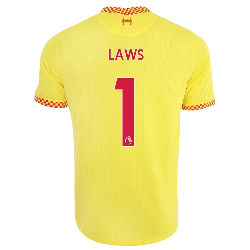 Herren Fußball Rachael Laws #1 Gelb Ausweichtrikot Trikot 2021/22 T-shirt