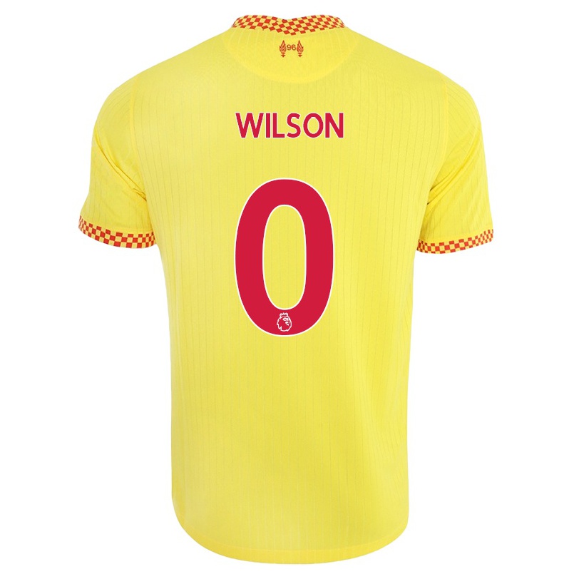 Herren Fußball Sean Wilson #0 Gelb Ausweichtrikot Trikot 2021/22 T-shirt