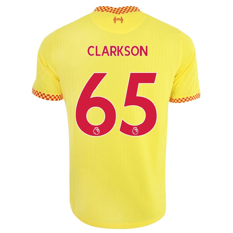 Herren Fußball Leighton Clarkson #65 Gelb Ausweichtrikot Trikot 2021/22 T-shirt
