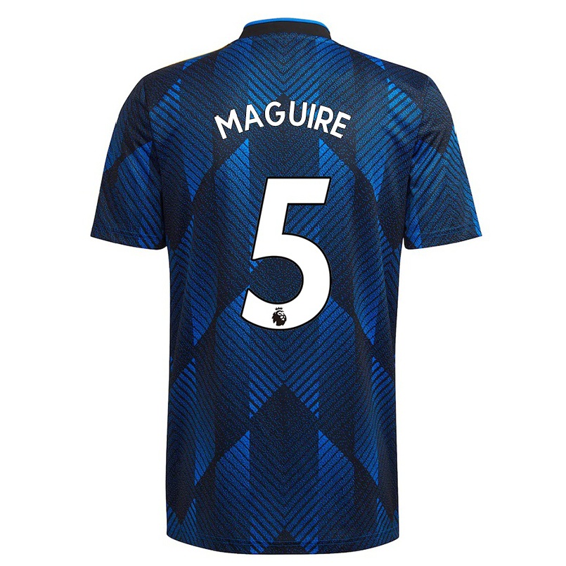 Herren Fußball Harry Maguire #5 Dunkelblau Ausweichtrikot Trikot 2021/22 T-shirt