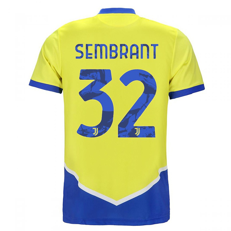 Herren Fußball Linda Sembrant #32 Blau Gelb Ausweichtrikot Trikot 2021/22 T-shirt