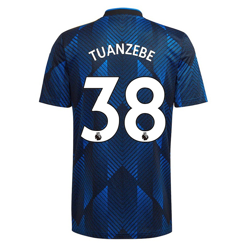 Herren Fußball Axel Tuanzebe #38 Dunkelblau Ausweichtrikot Trikot 2021/22 T-shirt