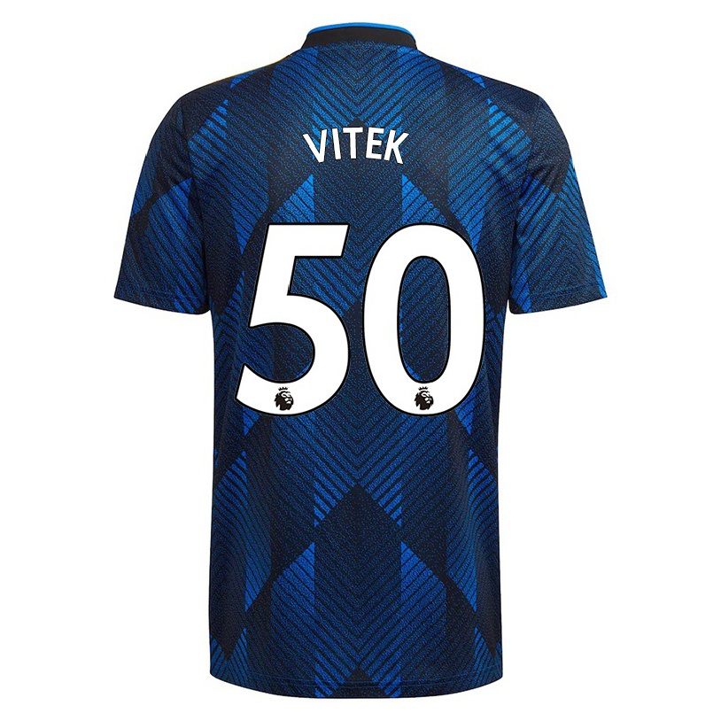 Herren Fußball Radek Vitek #50 Dunkelblau Ausweichtrikot Trikot 2021/22 T-shirt