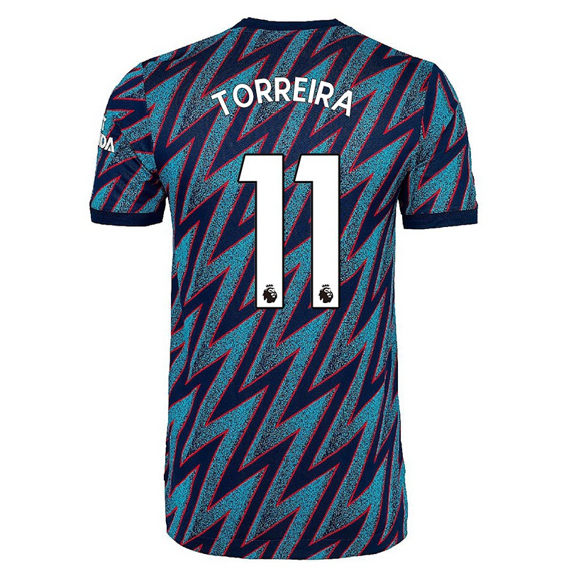 Herren Fußball Lucas Torreira #11 Blau Schwarz Ausweichtrikot Trikot 2021/22 T-shirt