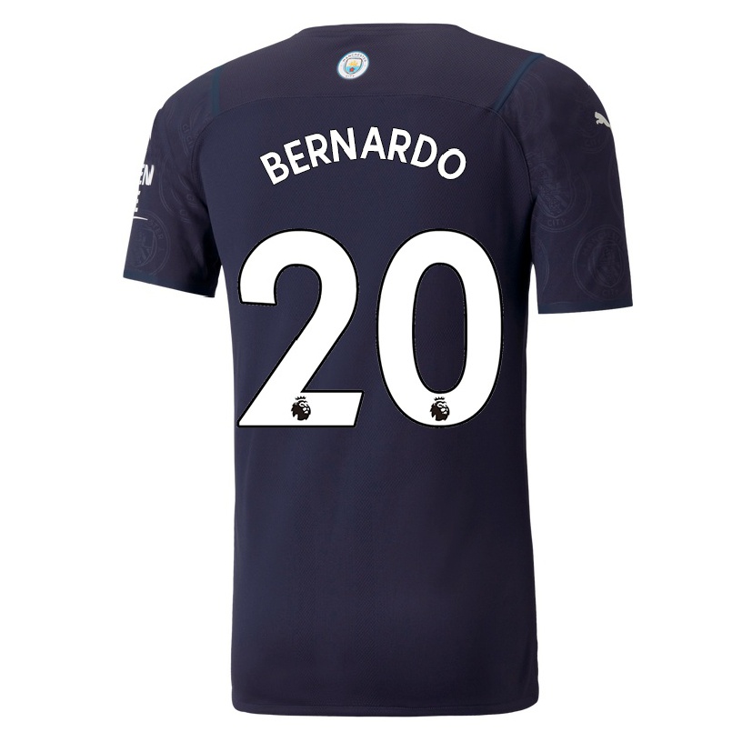 Herren Fußball Bernardo Silva #20 Dunkelblau Ausweichtrikot Trikot 2021/22 T-shirt