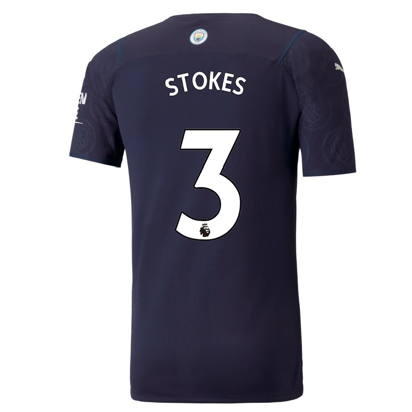 Herren Fußball Demi Stokes #3 Dunkelblau Ausweichtrikot Trikot 2021/22 T-shirt