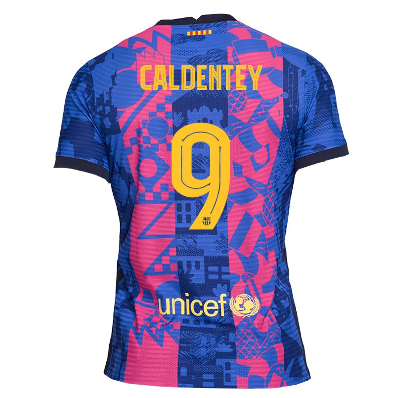 Herren Fußball Mariona Caldentey #9 Blaue Rose Ausweichtrikot Trikot 2021/22 T-shirt