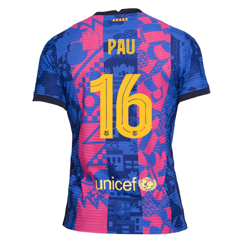 Herren Fußball Gasol Pau #16 Blaue Rose Ausweichtrikot Trikot 2021/22 T-shirt