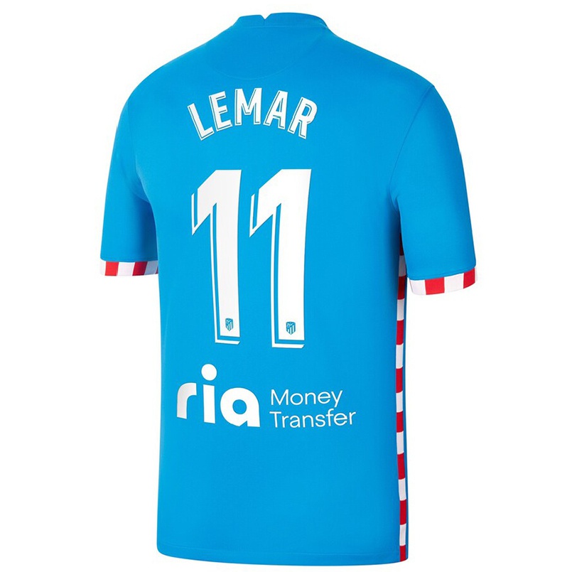 Herren Fußball Thomas Lemar #11 Blau Ausweichtrikot Trikot 2021/22 T-shirt