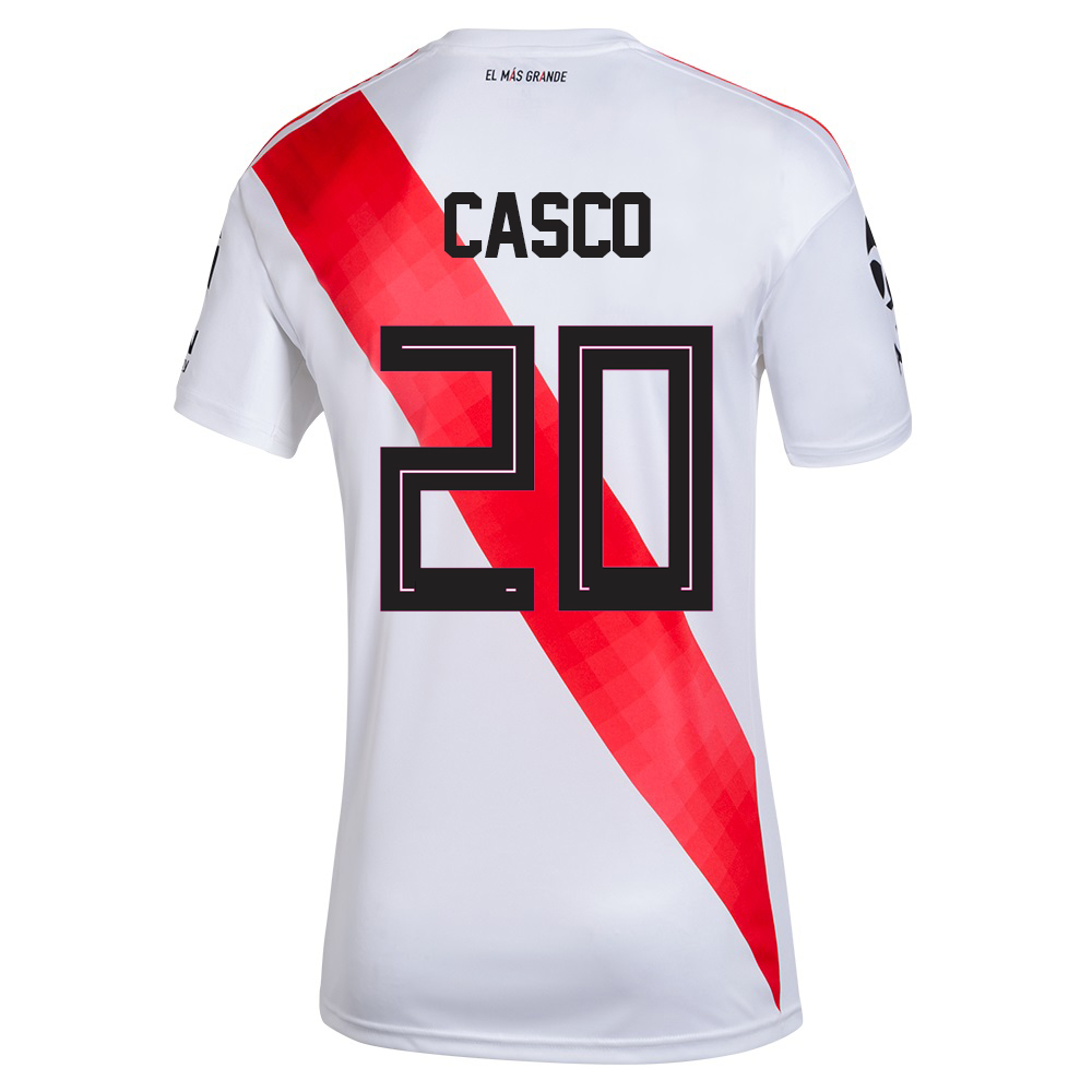 Herren Fußball Milton Casco #20 Heimtrikot Weiß Trikot 2020/21 Hemd