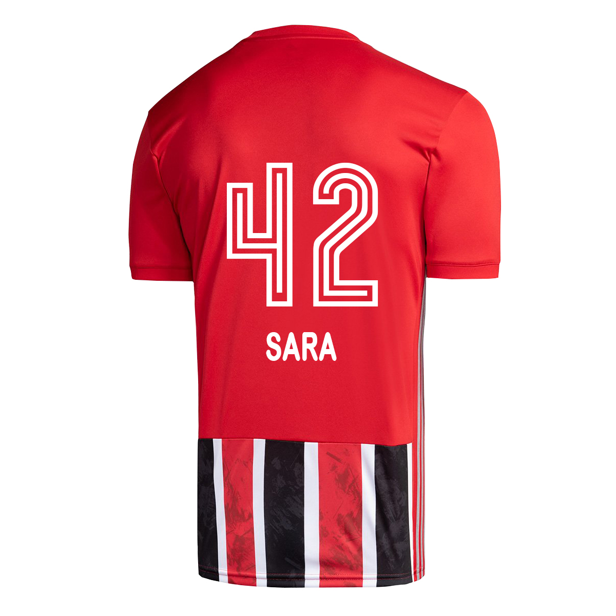 Herren Fußball Gabriel Sara #42 Auswärtstrikot Rot Trikot 2020/21 Hemd