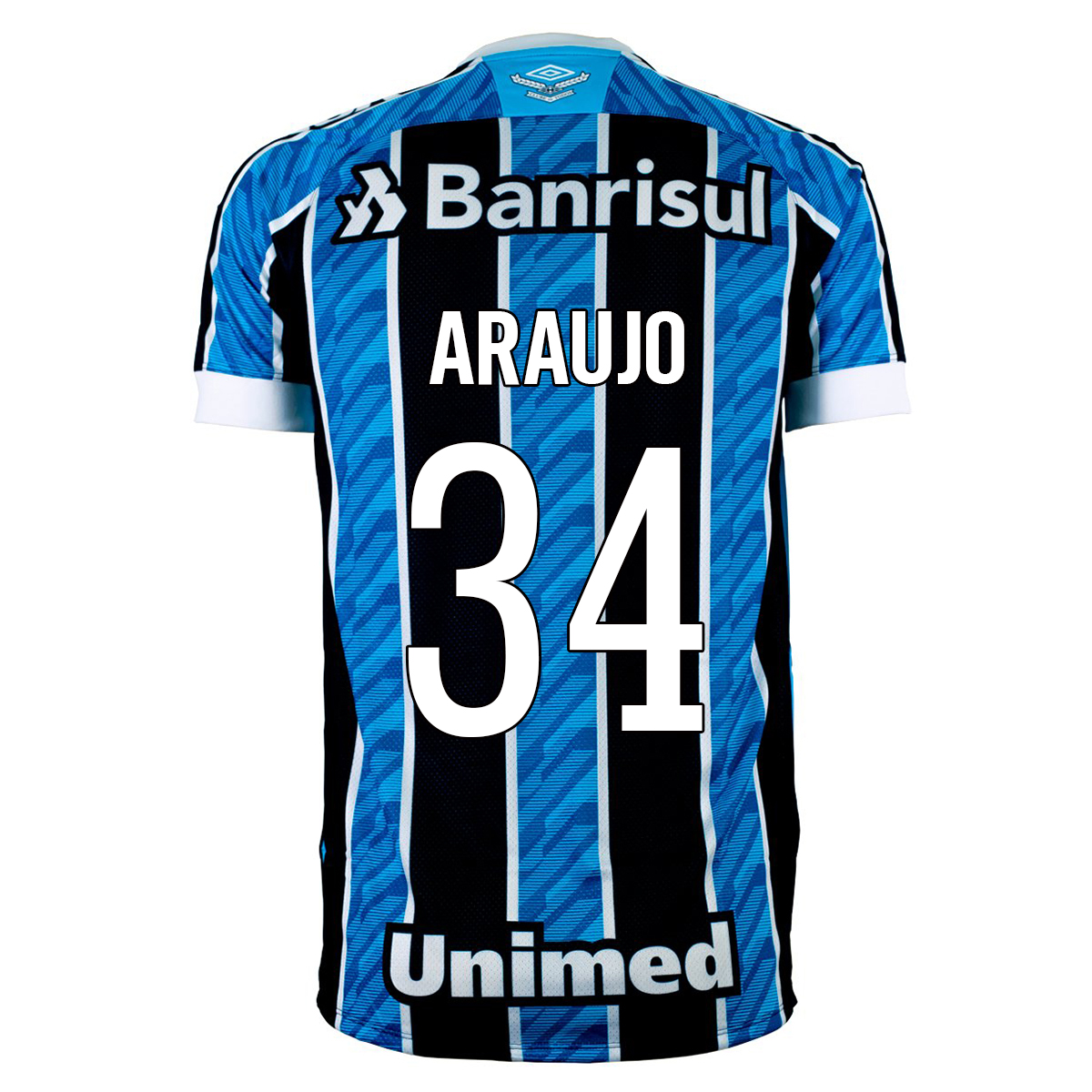 Herren Fußball Lucas Araujo #34 Heimtrikot Blau Trikot 2020/21 Hemd