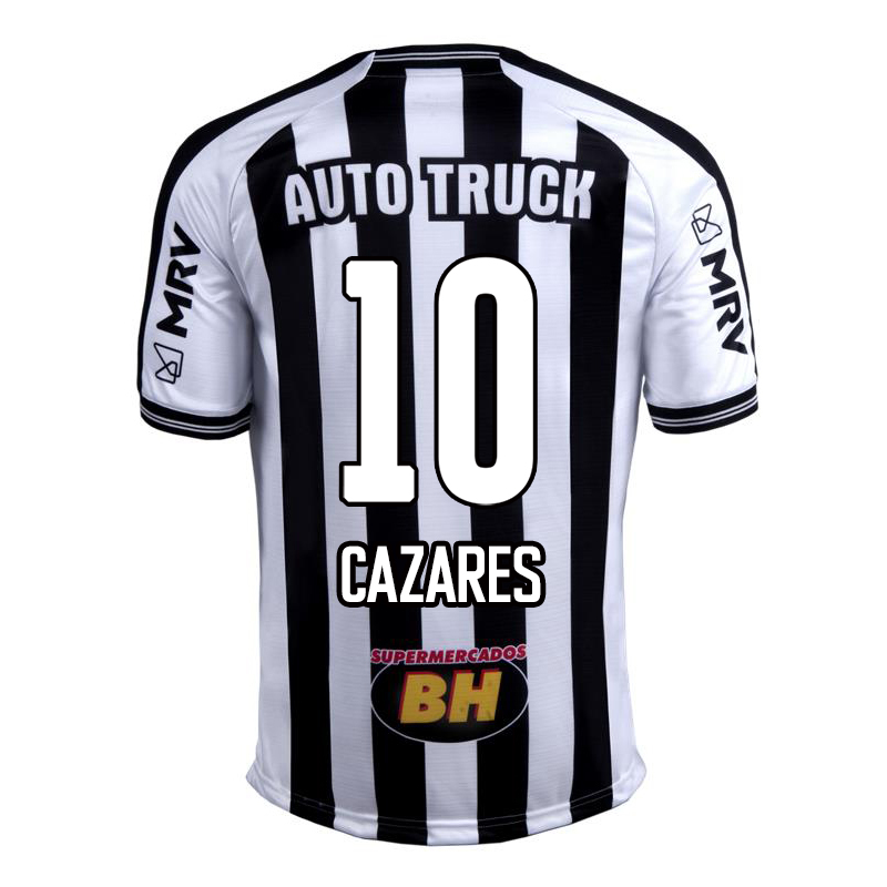 Herren Fußball Juan Cazares #10 Heimtrikot Schwarz Weiß Trikot 2020/21 Hemd