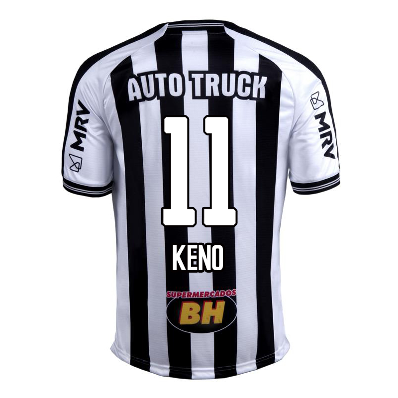 Herren Fußball Keno #11 Heimtrikot Schwarz Weiß Trikot 2020/21 Hemd