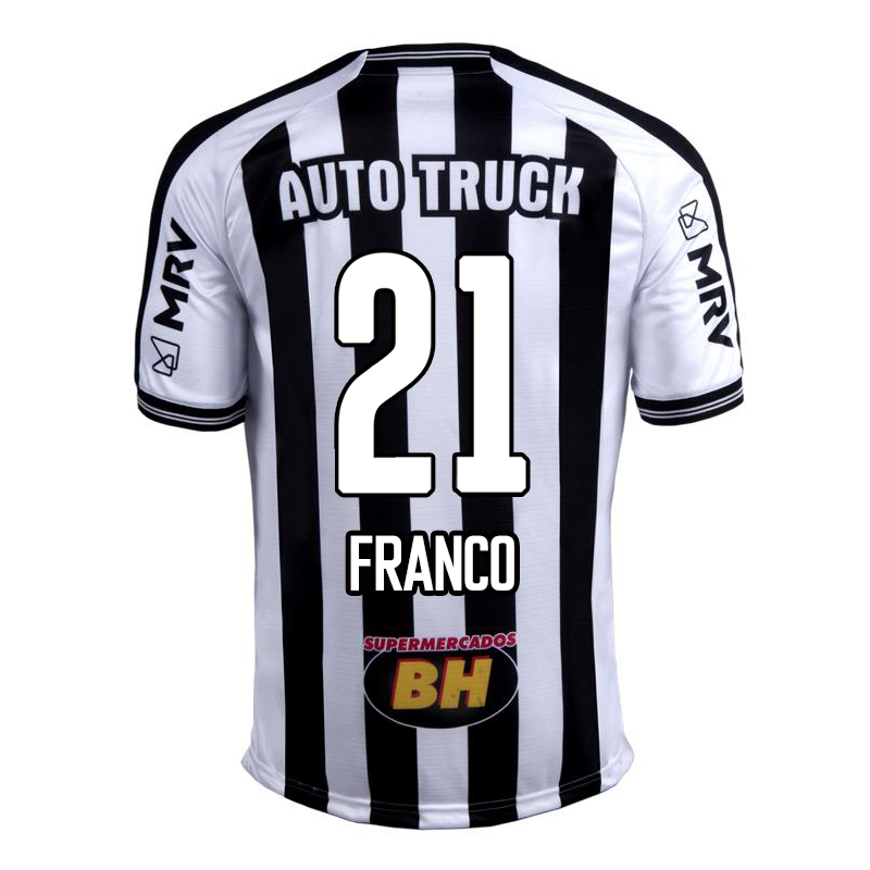 Herren Fußball Alan Franco #21 Heimtrikot Schwarz Weiß Trikot 2020/21 Hemd