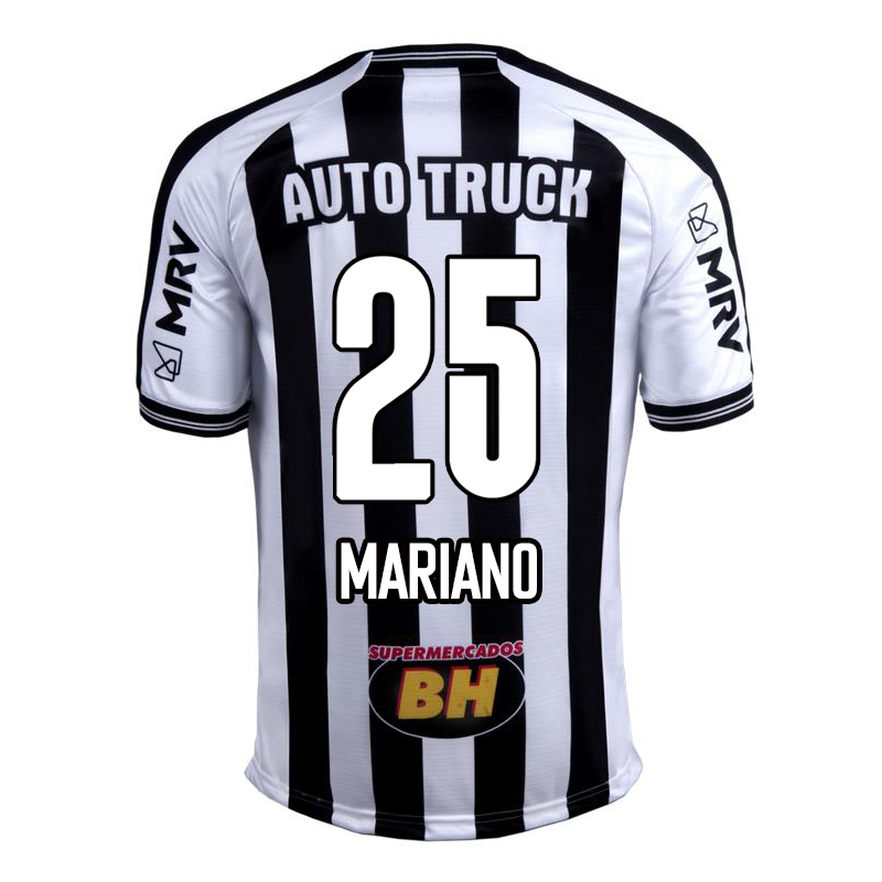 Herren Fußball Mariano #25 Heimtrikot Schwarz Weiß Trikot 2020/21 Hemd
