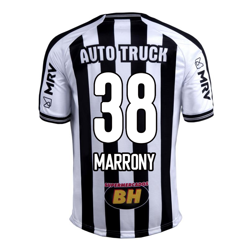 Herren Fußball Marrony #38 Heimtrikot Schwarz Weiß Trikot 2020/21 Hemd