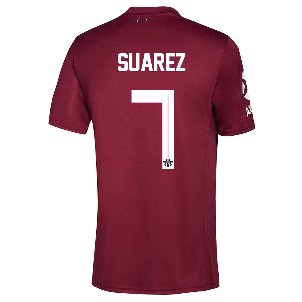 Herren Fußball Matias Suarez #7 Auswärtstrikot Burgund Trikot 2020/21 Hemd
